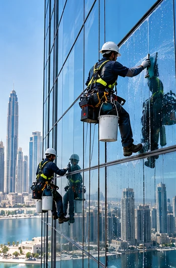 Building External Glass Cleaning — illustrative business-related service photograph